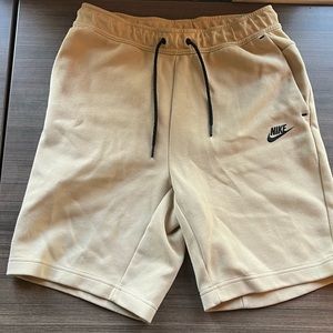 Nike tan fleece tech shorts